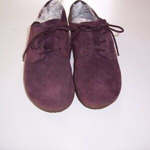 Merrell Barefoot Casual Suede Shoes Plum Color size 8.5